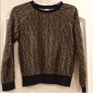 COOP Barney’s Black & Gold Lace Top ✨ Silk Lined